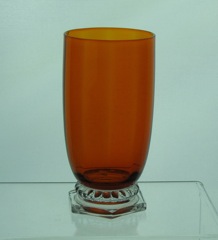 #3397 Gascony 5 oz Footed Soda, Tangerine, 1932-1935